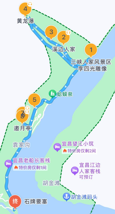 三峡人家风景区地图图片