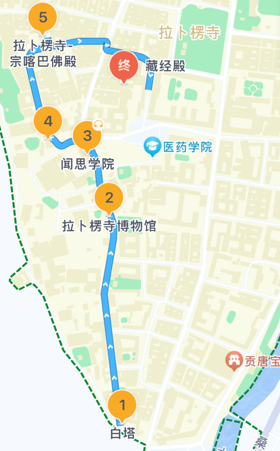 拉卜楞寺旅游路线图图片