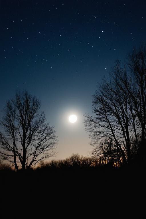 夜晚半月图片图片