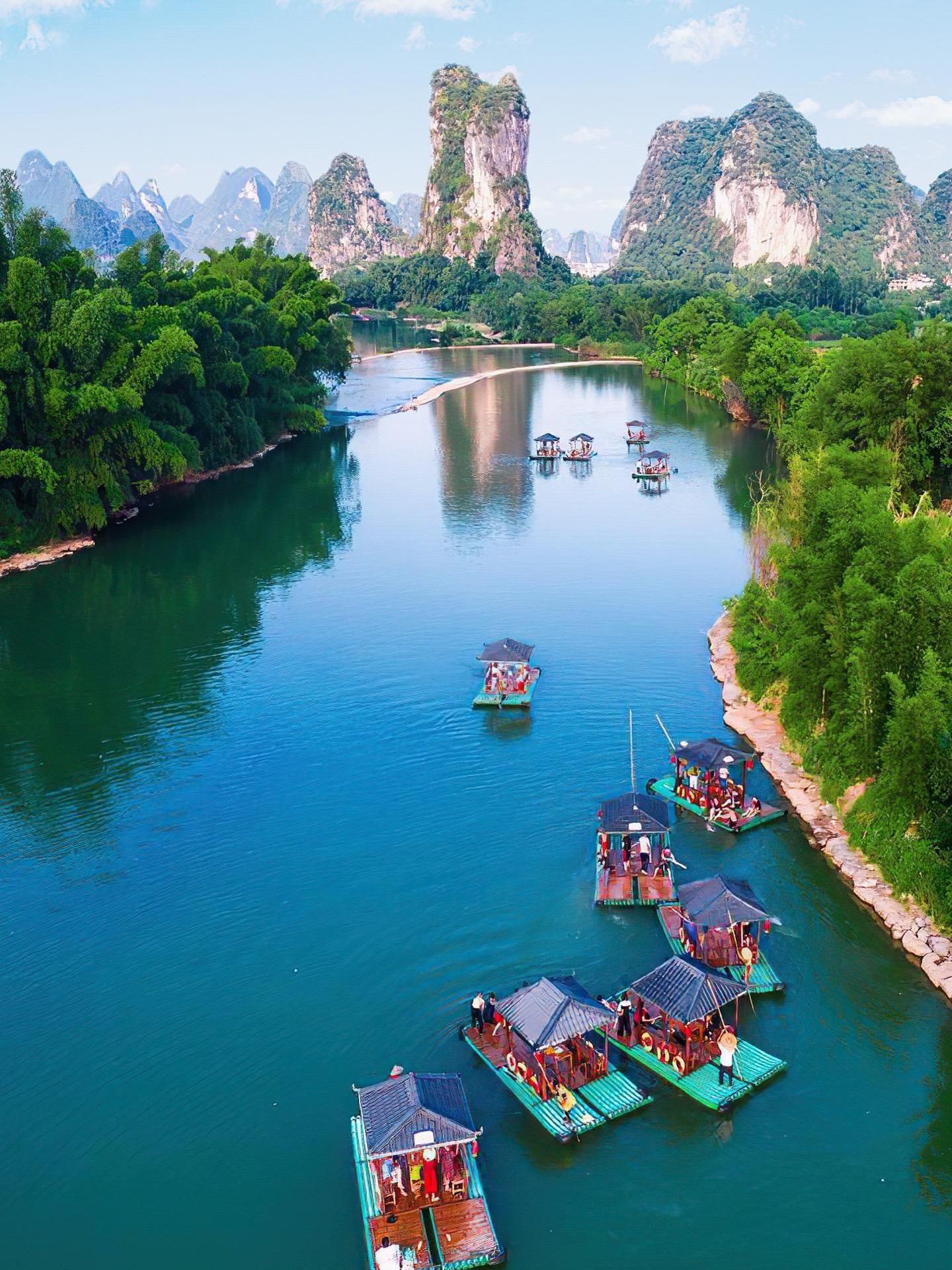 漓江景区 遇龙河 十里画廊,尽享山水之美!