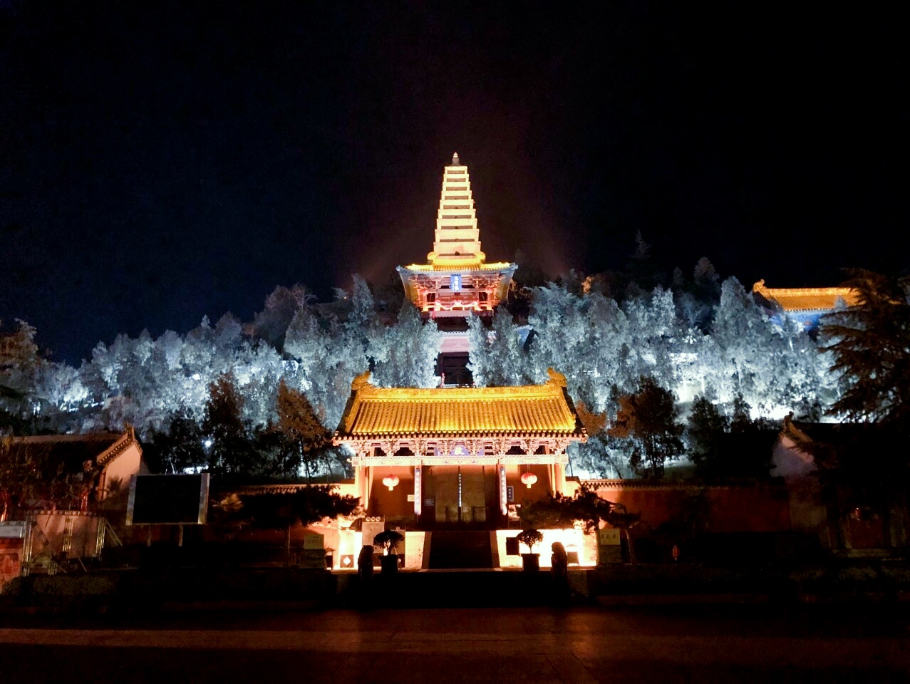 普救寺夜景门票图片